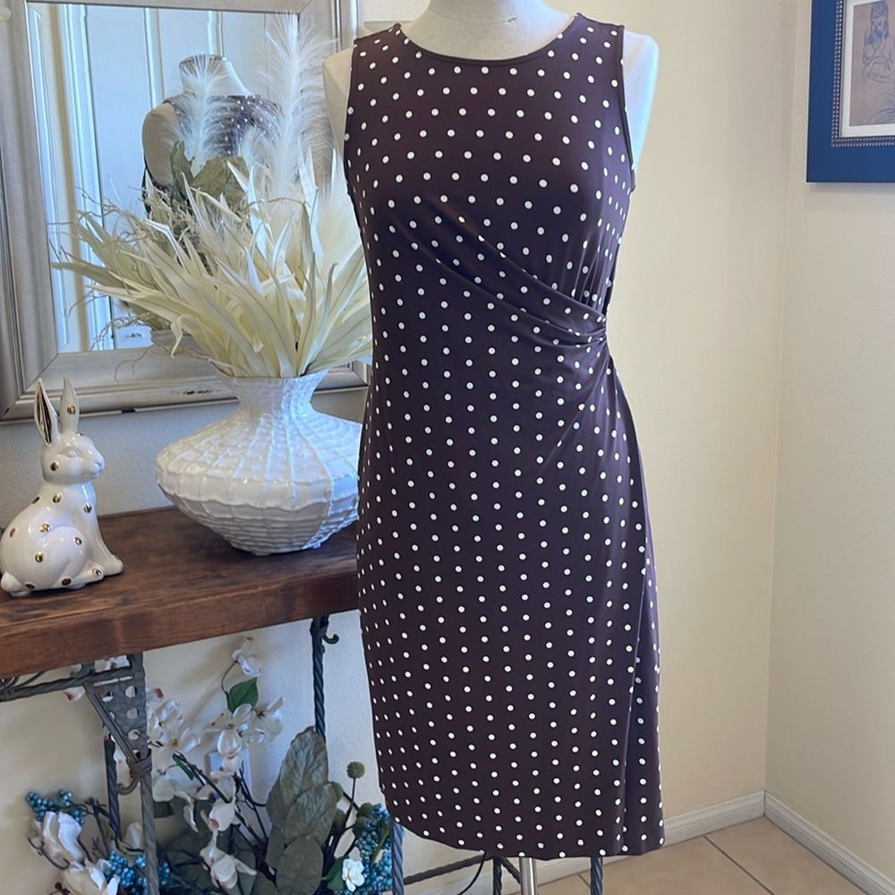 Talbots Polka Dot Stretch Dress - Picture 5 of 9